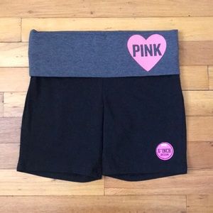 PINK midi yoga shorts XS